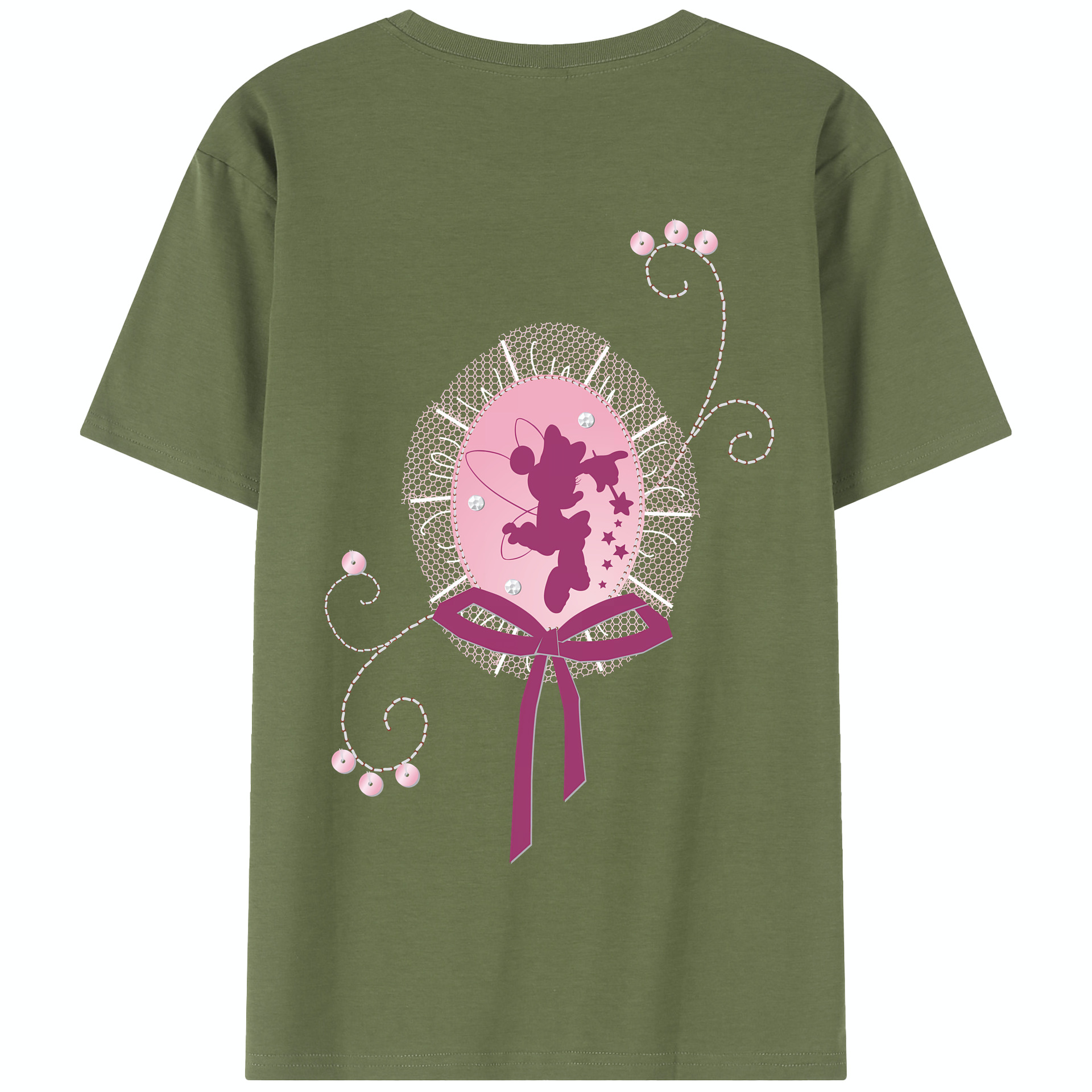 （画像用） ミッキーマウス Mickey Mouse 綿100％半袖Tシャツ（背面プリント）